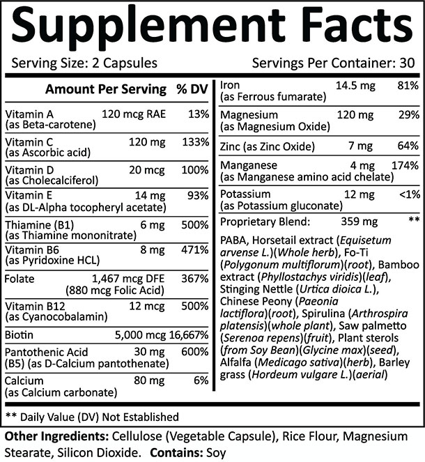 Folexin Supplement Facts